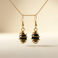 Gold Wire Wrapped Black Crystal