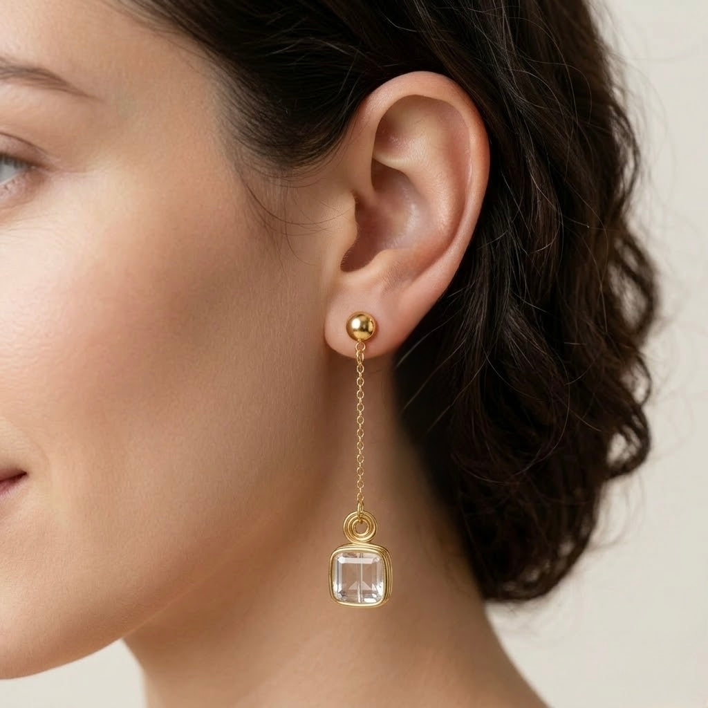 Crystal Chain earrings