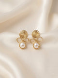 Pearl Loop Spiral Earrings
