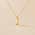 Gold Bar Pendant Necklace