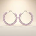 Blush Bead Hoops