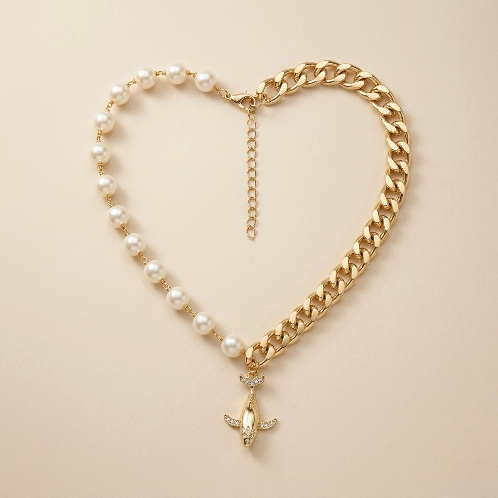 Ocean Pearl Chain Necklace