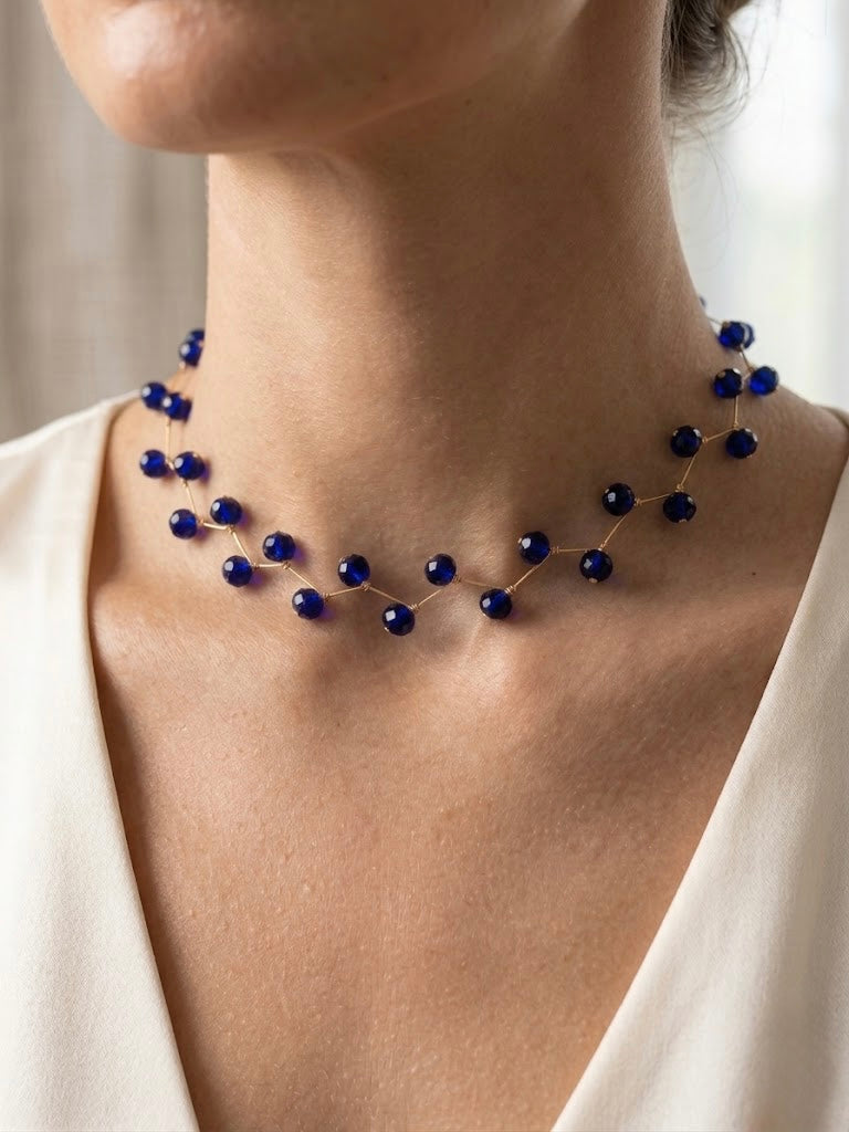 Neelam Minimal Beaded Choker