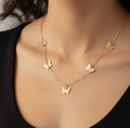 Gold Butterfly Charm Necklace