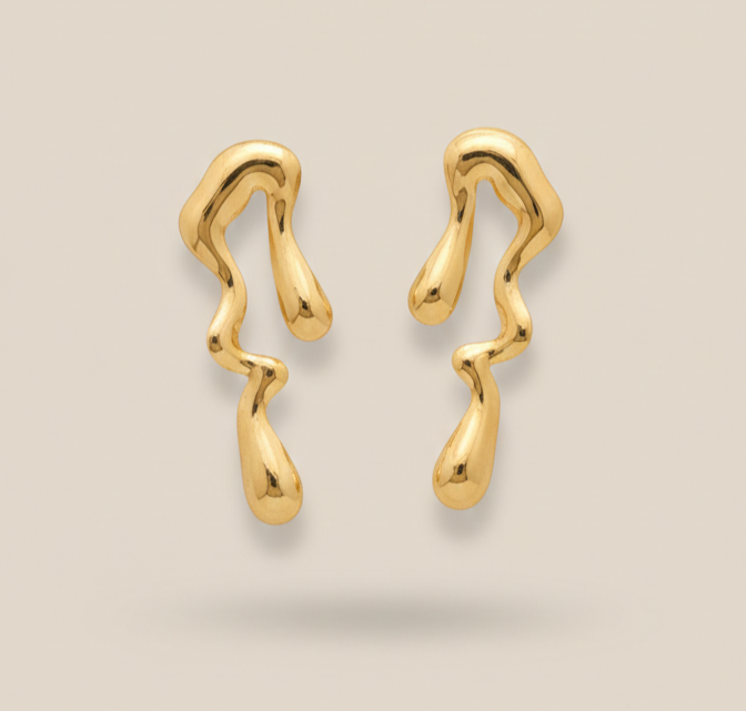 Gold Anti-Tarnish Drop Earrings