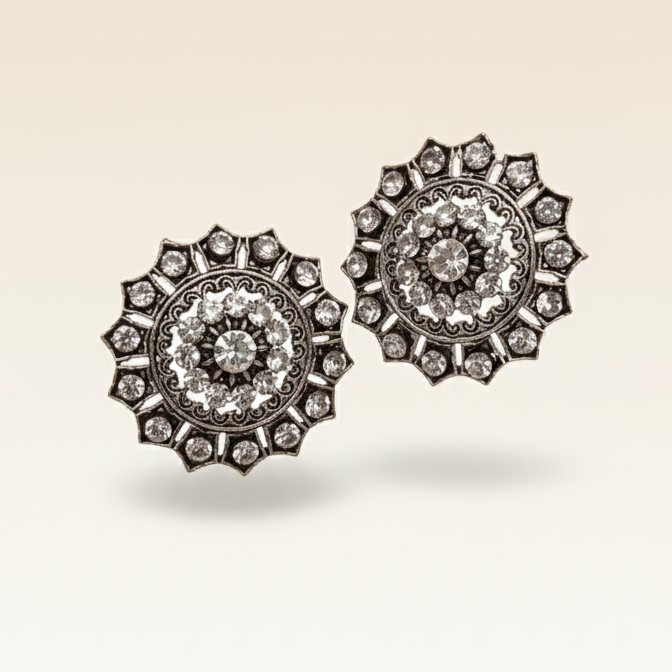 Antique Crystal Stud Earrings