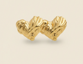 Gold Heart Anti-Tarnish Stud Earrings