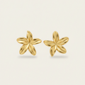 Gold Flower Anti-Tarnish Stud Earrings
