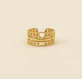 Multi Layer Gold Anti-Tarnish Adjustable Ring