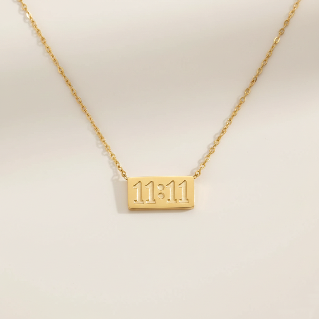 Minimal 11:11 Pendant Necklace