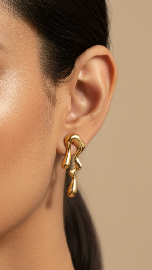 Gold Anti-Tarnish Drop Earrings