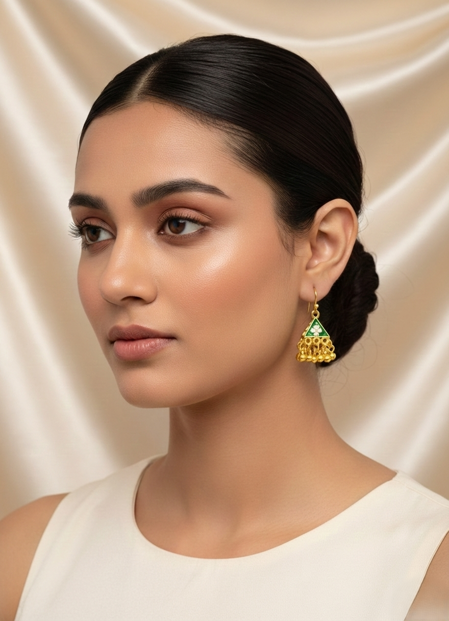 Pyramid Ghungroo Earrings