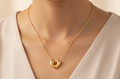 Minimal Gold Heart Pendant Necklace