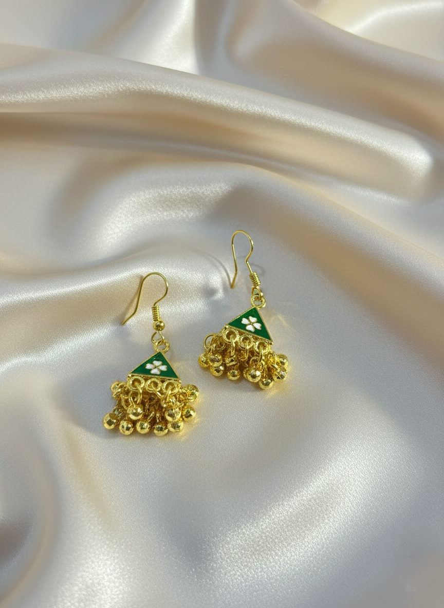 Pyramid Ghungroo Earrings